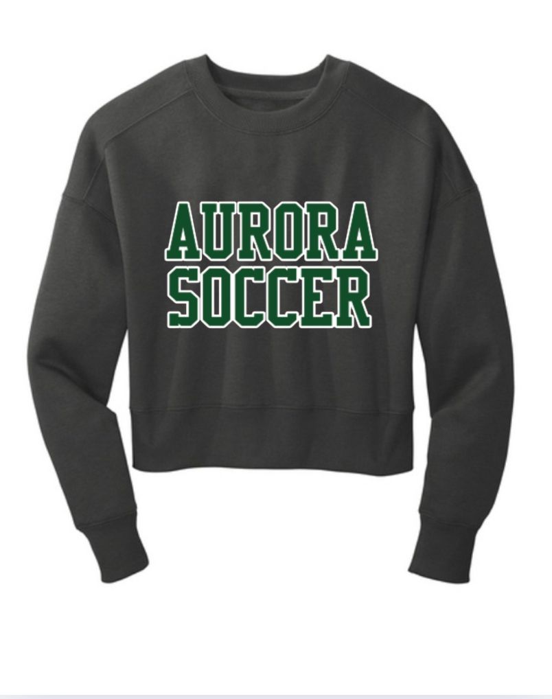 Ladies Cropped Crewneck Fleece