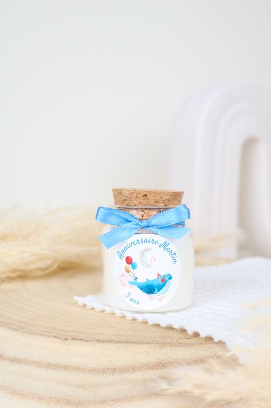 Bougies rondes bouchon liège pour anniversaire
