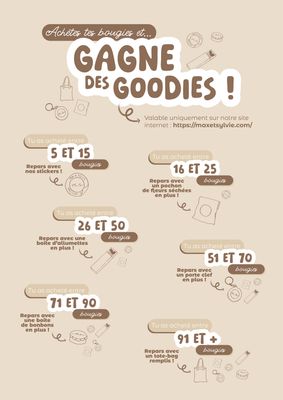 Goodies offert commande– Max &amp; Sylvie