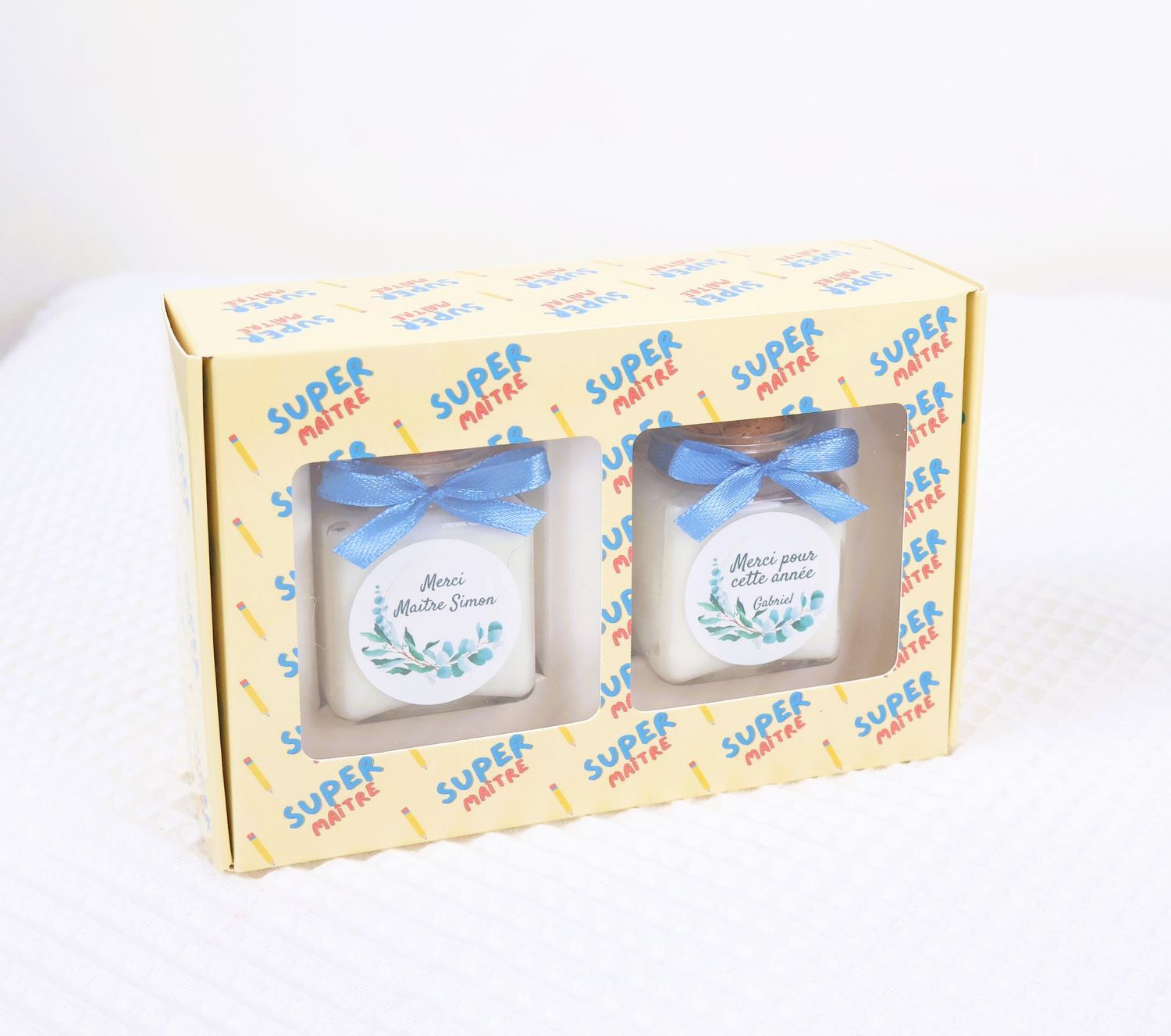 Coffret deux bougies Super Maître