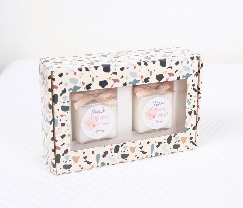 Coffret deux bougies Terrazzo
