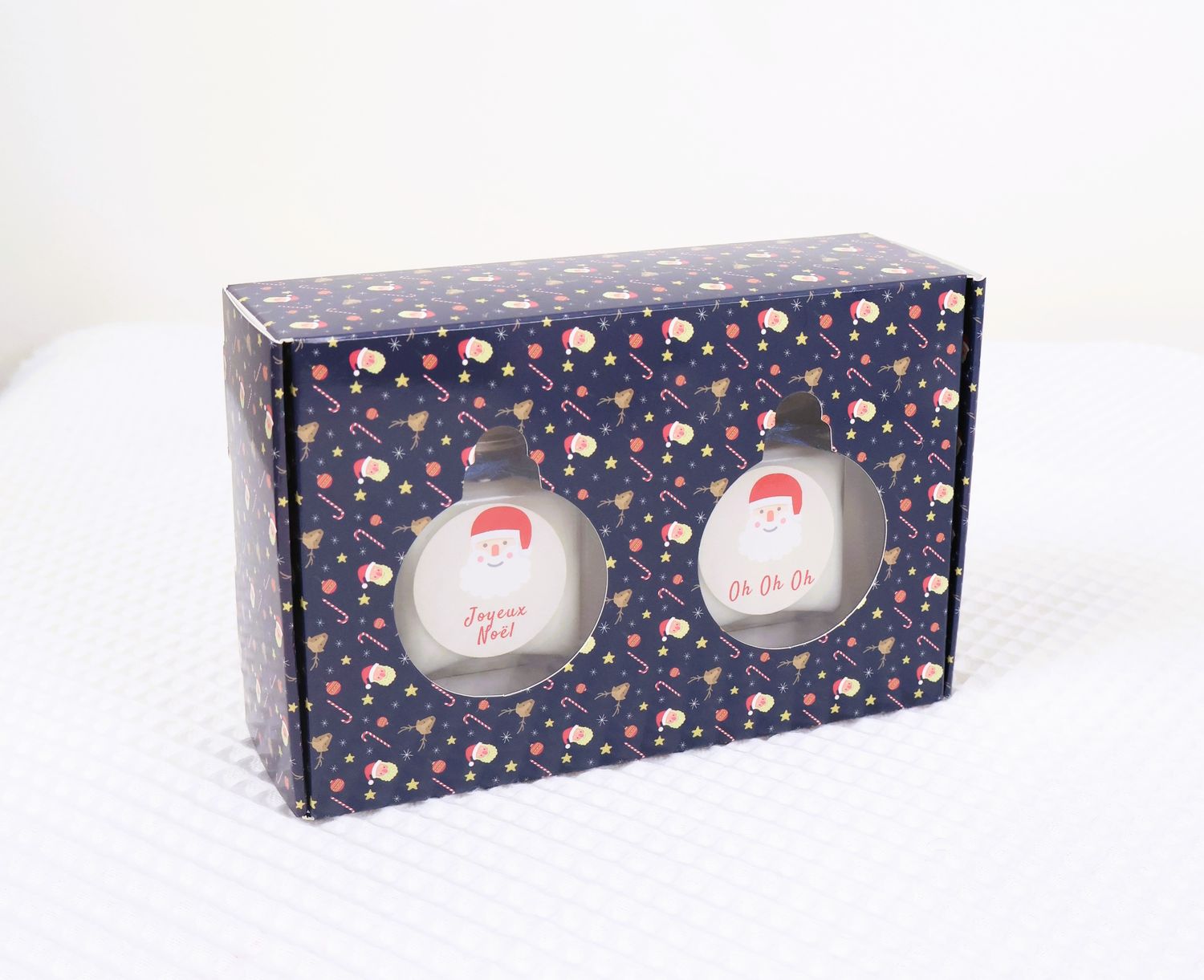 Coffret deux bougies Père Noël