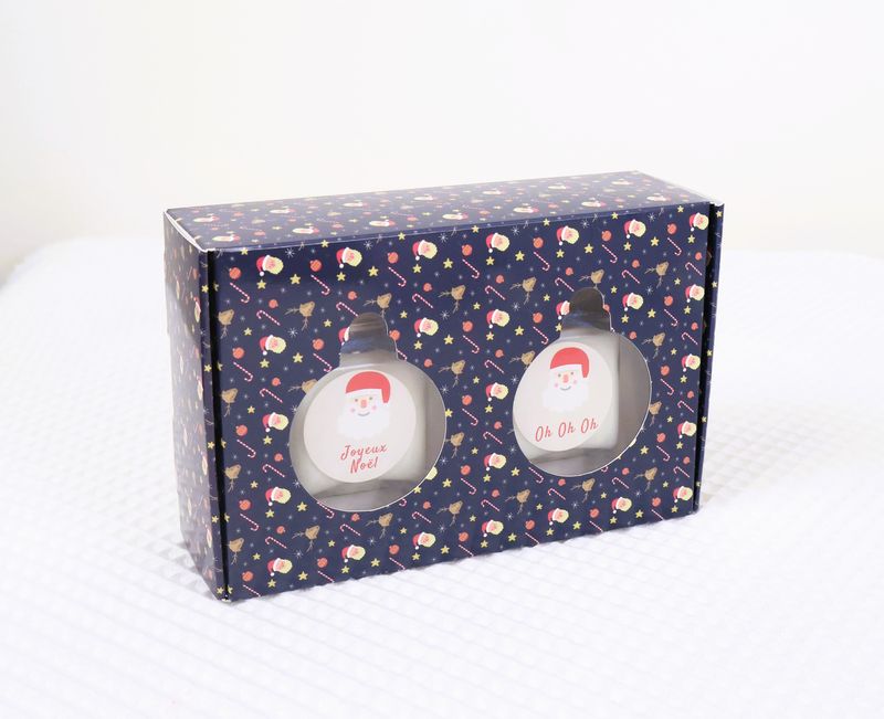 Coffret deux bougies Père Noël