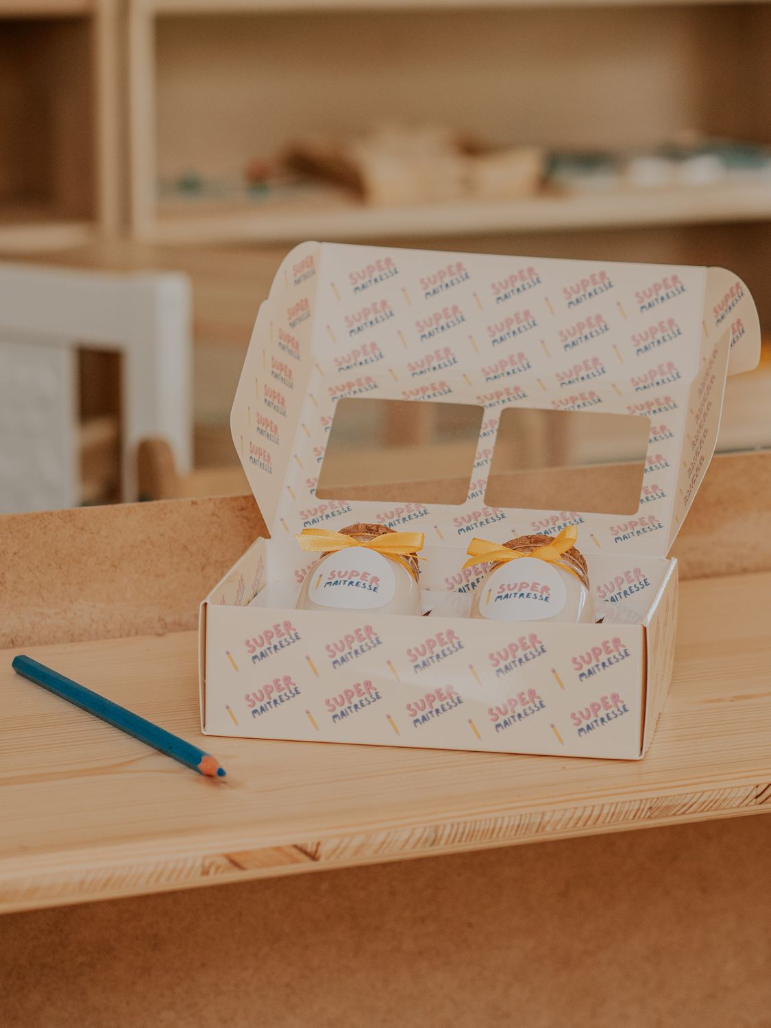 Coffret de deux bougies &quot;Super Maîtresse&quot;