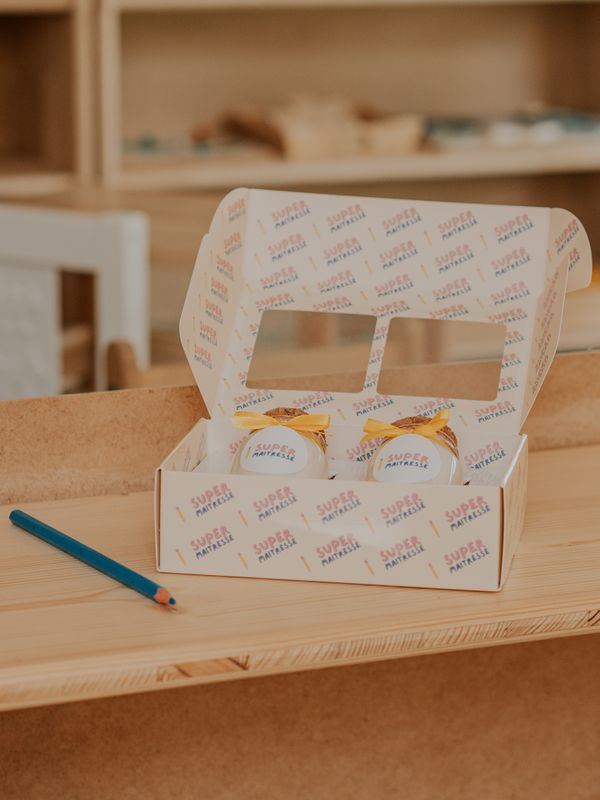Coffret de deux bougies &quot;Super Maîtresse&quot;