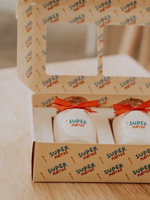 Coffret de deux bougies &quot;Super Maître&quot;