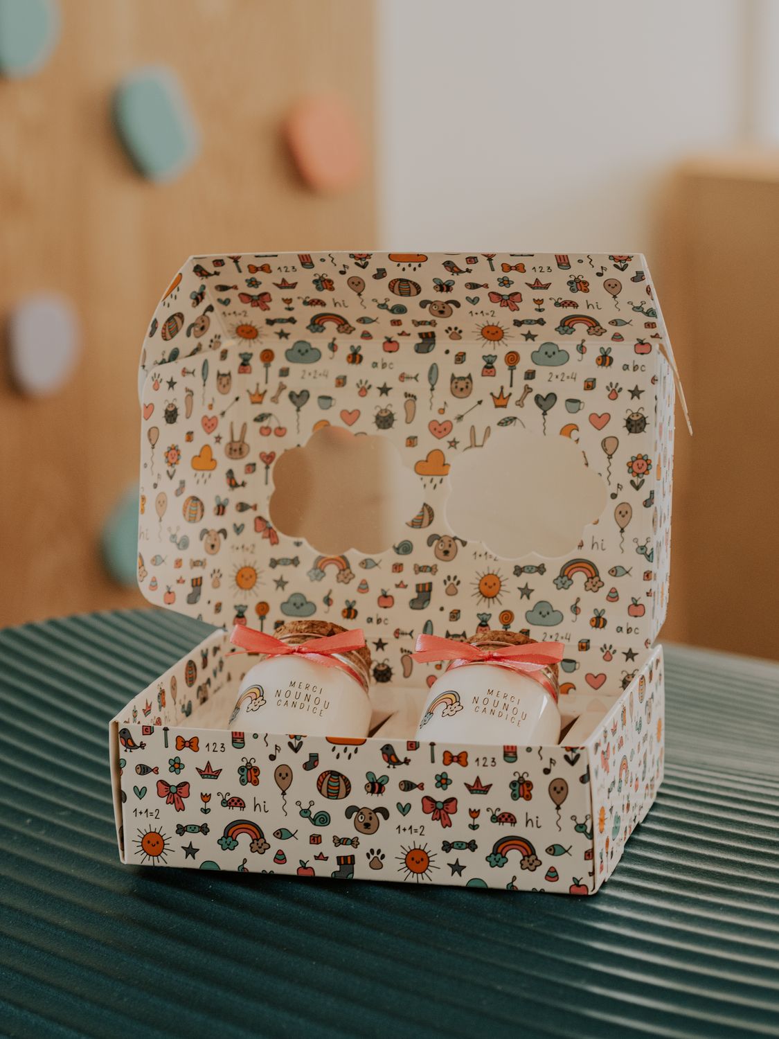 Coffret de deux bougies &quot;Petite enfance blanc&quot;