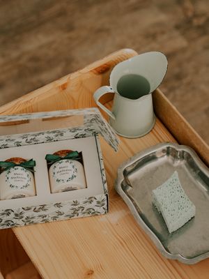 Coffret de deux bougies &quot;Feuilles&quot;