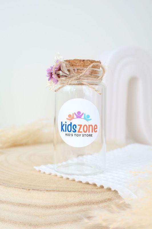 Pot 120 ml personnalisé avec logo et fleurs séchées – cadeau entreprise