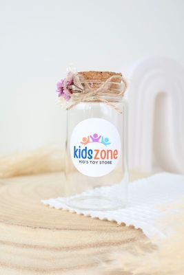 Pot 120 ml personnalisé avec logo et fleurs séchées – cadeau entreprise