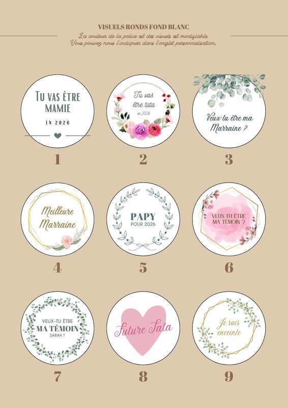 Pochon personnalisé annonce grossesse – Cadeau surprise pour mamie, tata…