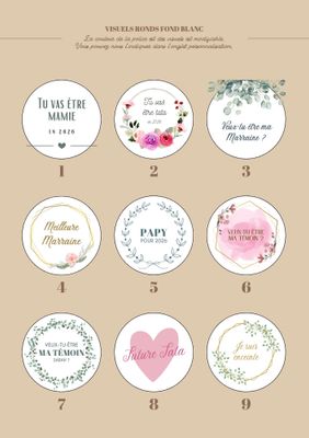 Pochon personnalisé annonce grossesse – Cadeau surprise pour mamie, tata…