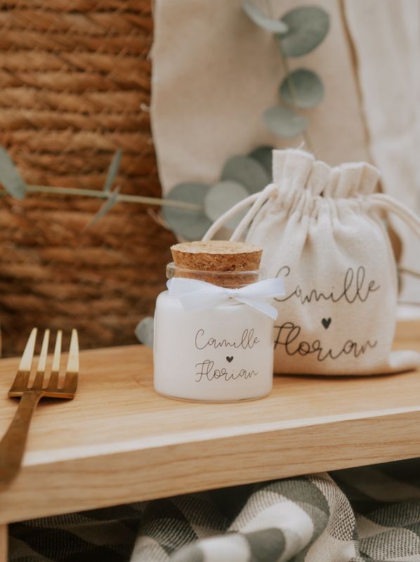 Personalized 50 ml candle – Wedding guest gift