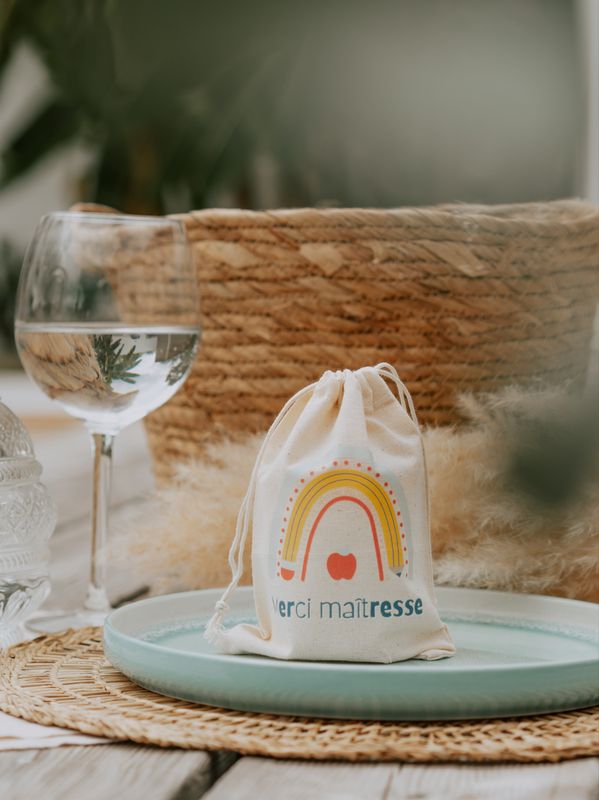 Pochons personnalisés Merci Maîtresse – Cadeau de fin d’année