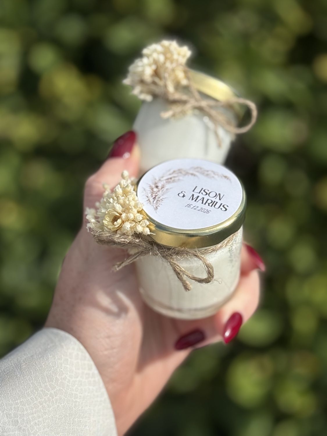 Bougie personnalisée 40 ml – Cadeau invité mariage