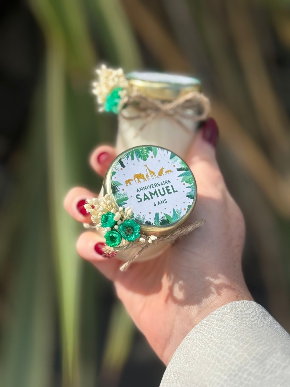 Bougie personnalisée 40 ml – Cadeau invité anniversaire