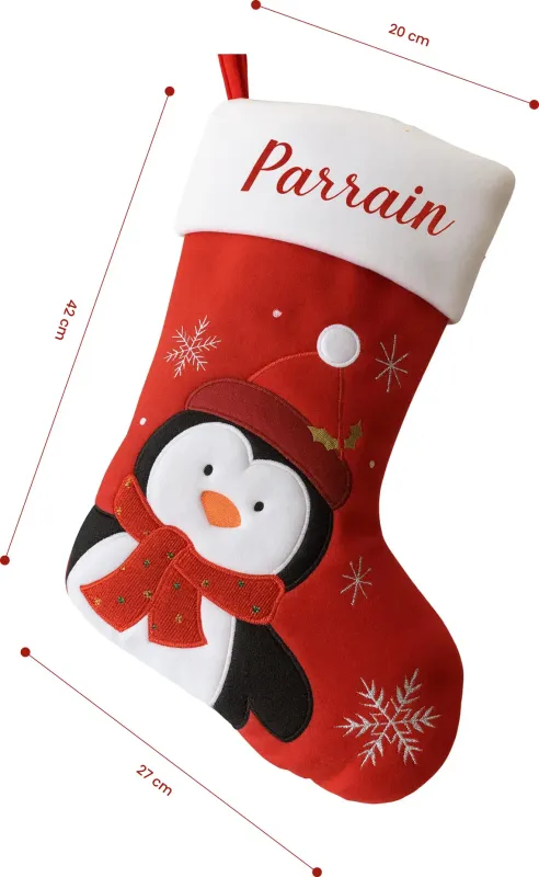 Personalized Christmas stocking with first name – Festive decoration