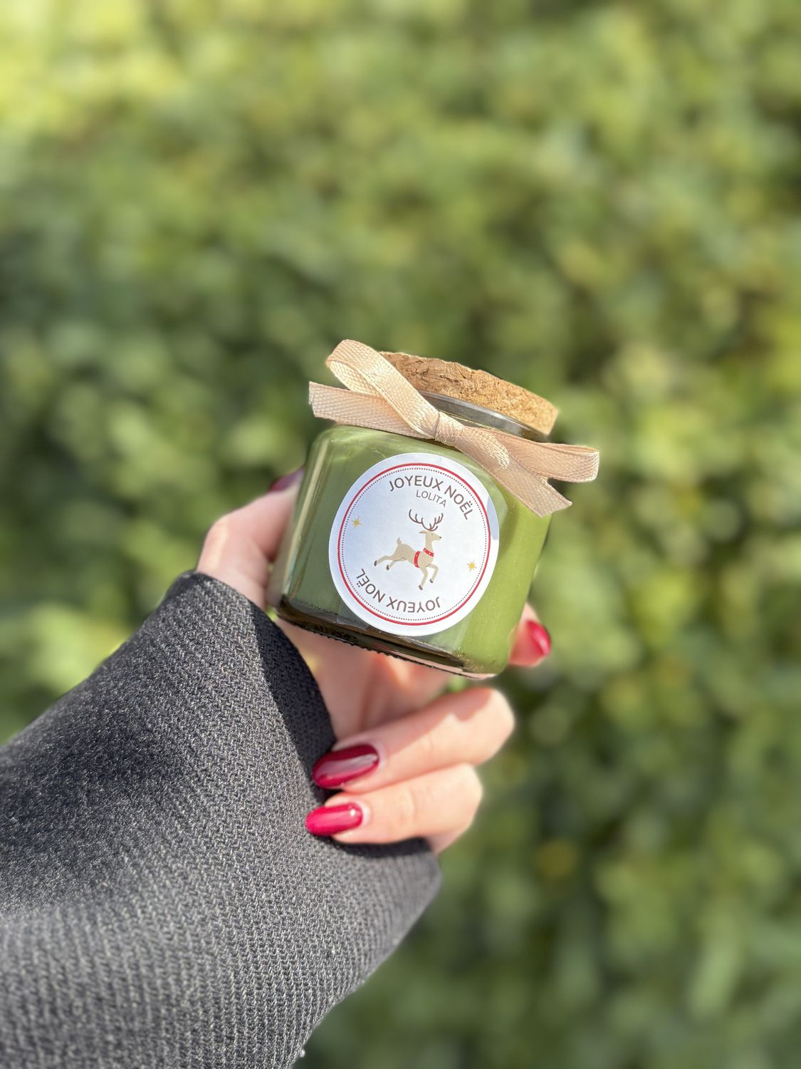 🎄 Bougie personnalisée de Noël – Format 100 ml