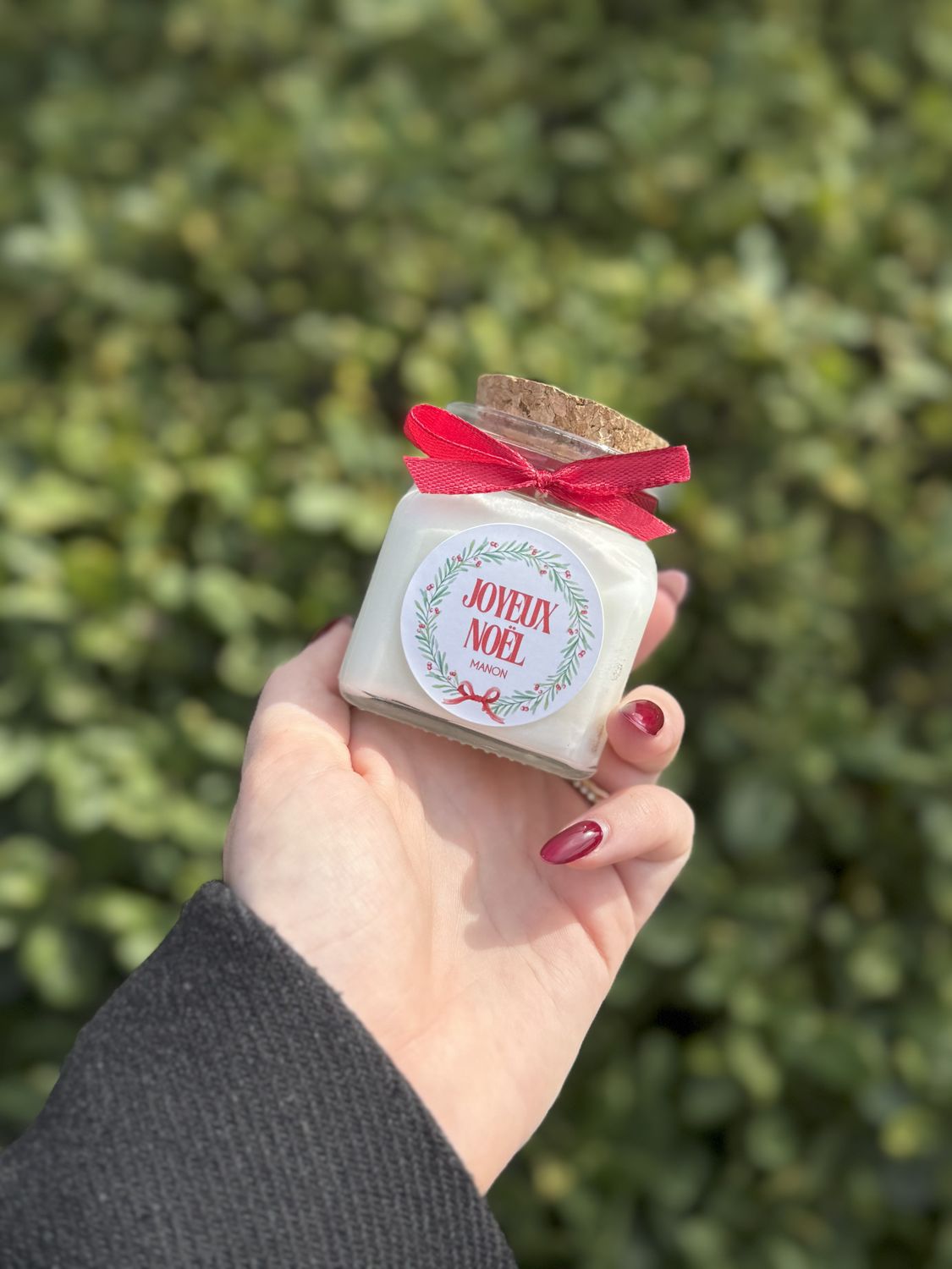 🌟 Bougie personnalisée de Noël – Format 120 ml