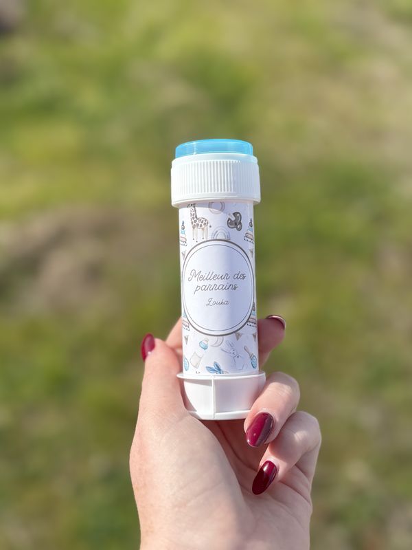 Personalized Bubble Blowers for Godparents – Gift for Baptism, Communion, or Thank You