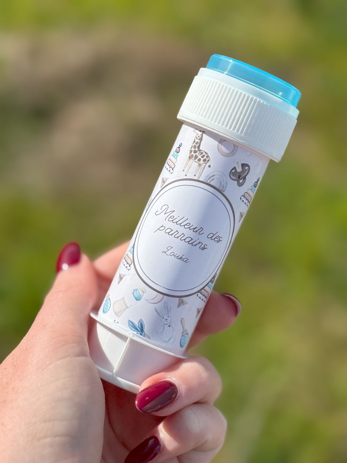 Bulleurs personnalisés Parrain &amp; Marraine – Cadeau baptême, communion ou remerciement