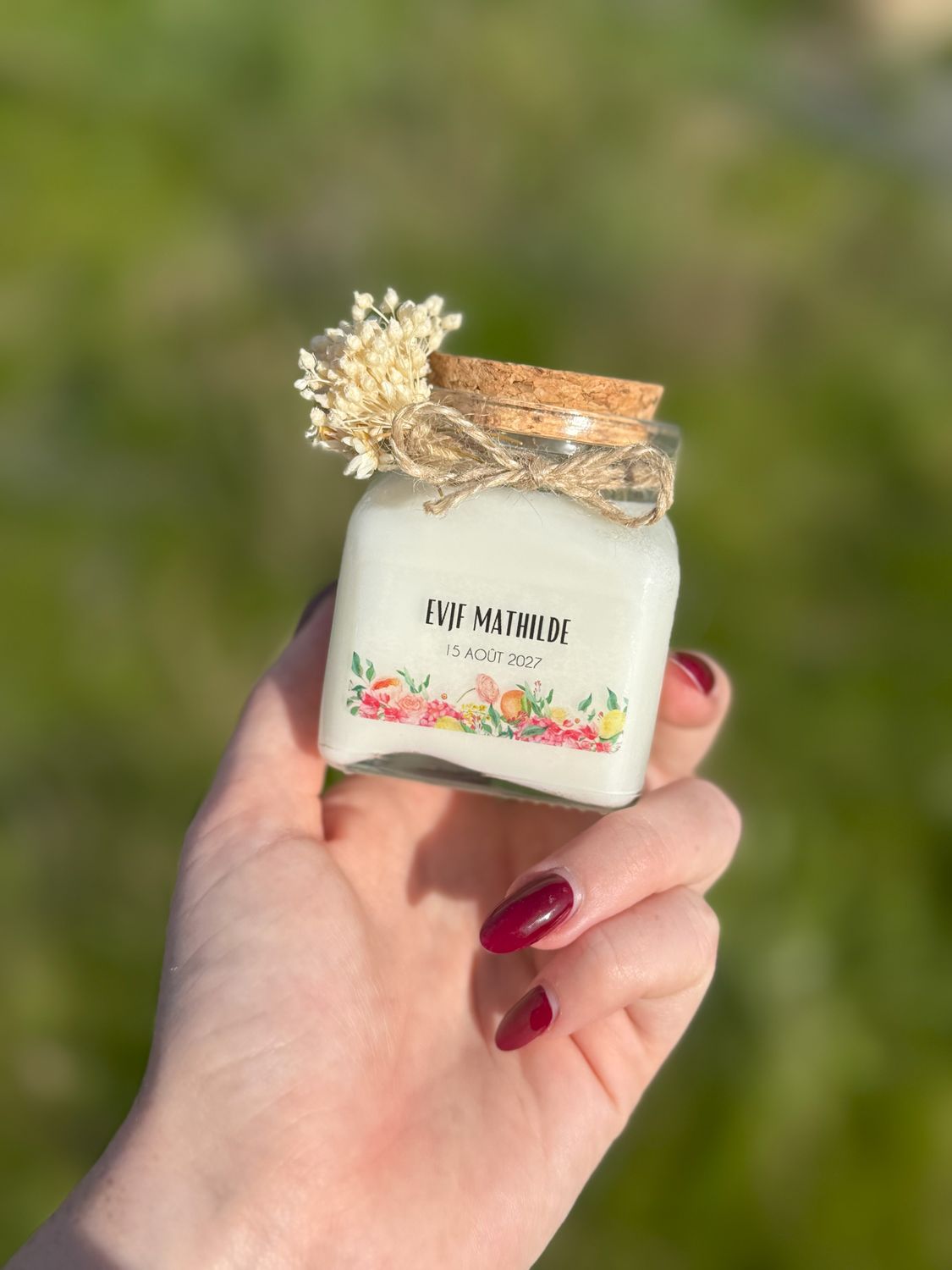 Bougie personnalisée 120 ml – Cadeau maîtresse, ATSEM, nounou