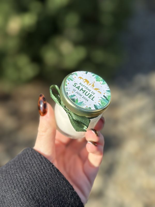 Personalized 40 ml candle – Gift for guests at baptisms, communions, and confirmations