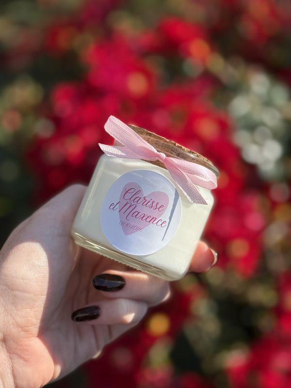 Personalized 100 ml candle – Wedding guest gift
