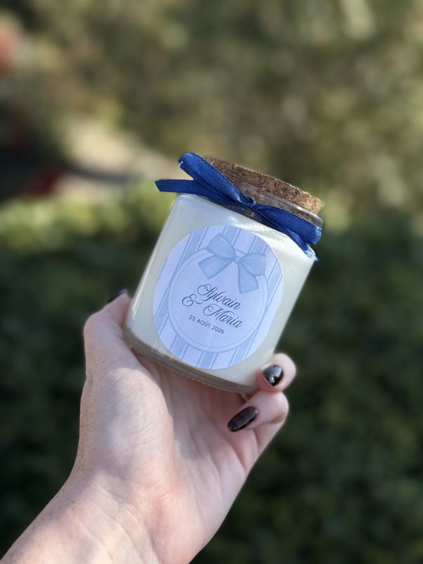 Personalized 200 ml candle – Wedding guest gift