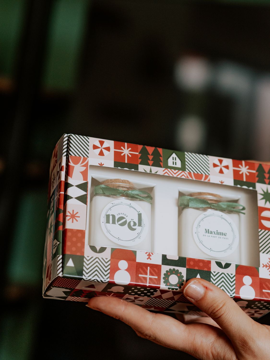 Coffret personnalisé – 2 bougies ou 2 pots vides 50 ml