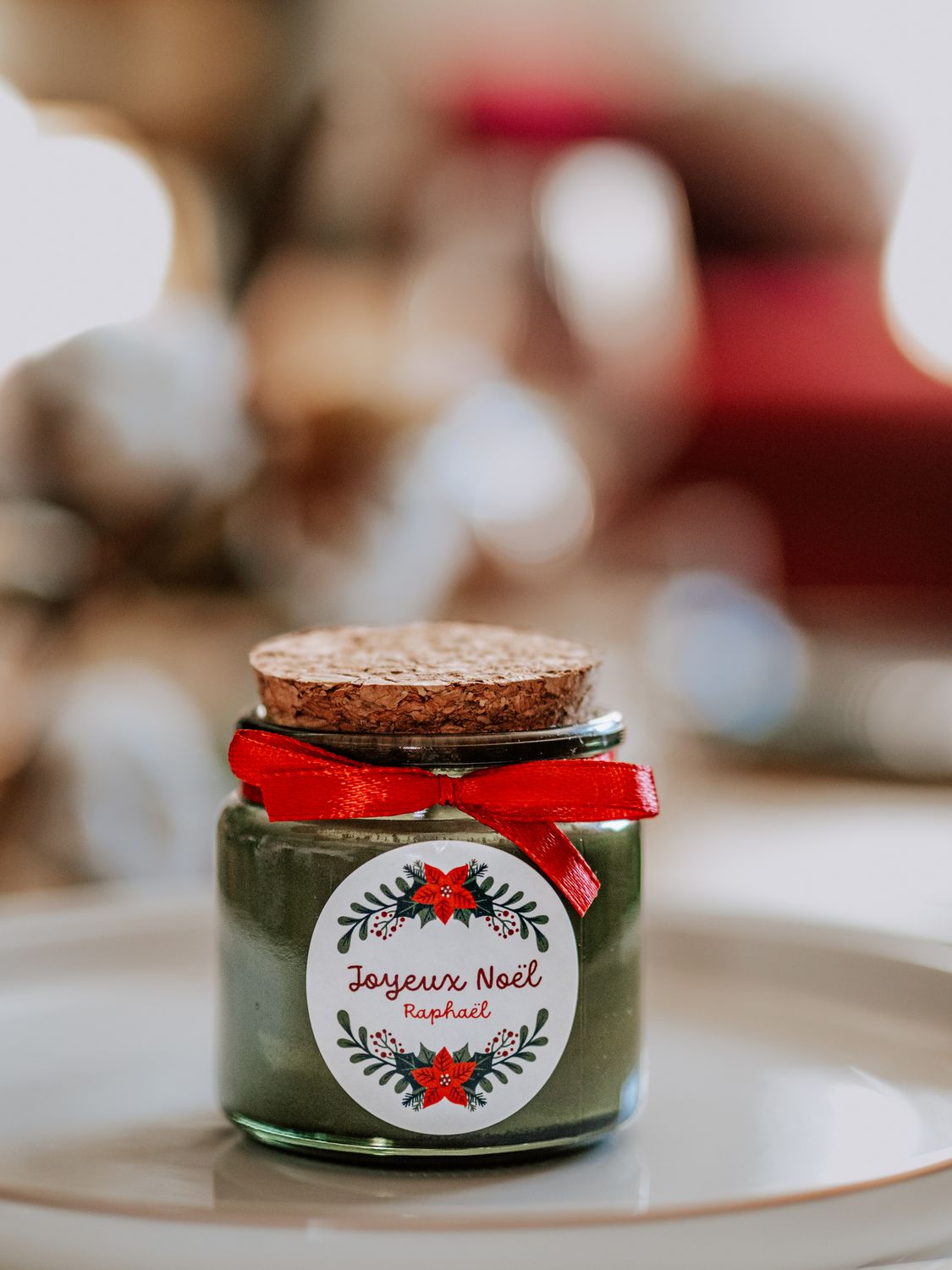 🎄 Bougie personnalisée de Noël – Format 100 ml