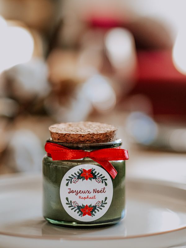 🎄 Bougie personnalisée de Noël – Format 100 ml