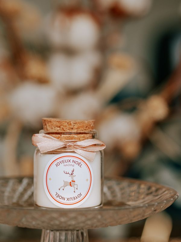 ✨ Bougie personnalisée de Noël – Format 50 ml