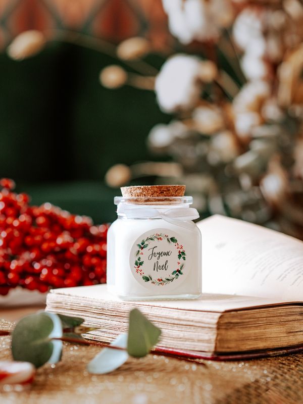 🌟 Bougie personnalisée de Noël – Format 120 ml