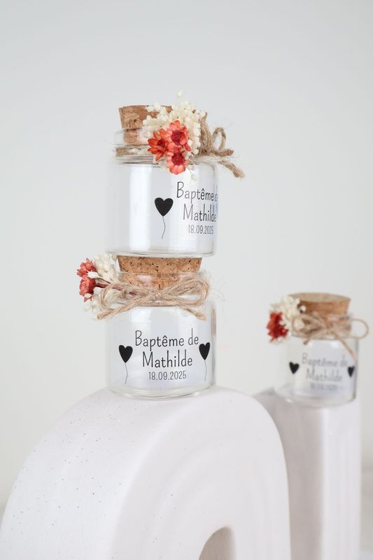 Empty jars, 50 ml – Gifts for guests at baptisms, communions, and confirmations