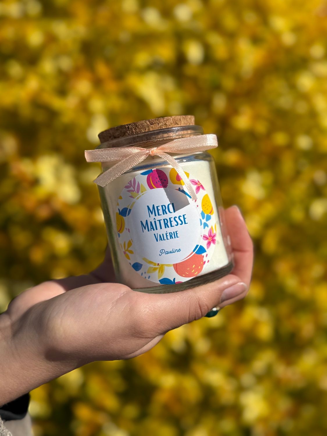 Personalized 200 ml candle – Gift for teachers, teaching assistants, nannies