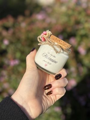 Personalized pregnancy announcement candle, 100 g – A touching gift for grandma, auntie, etc.