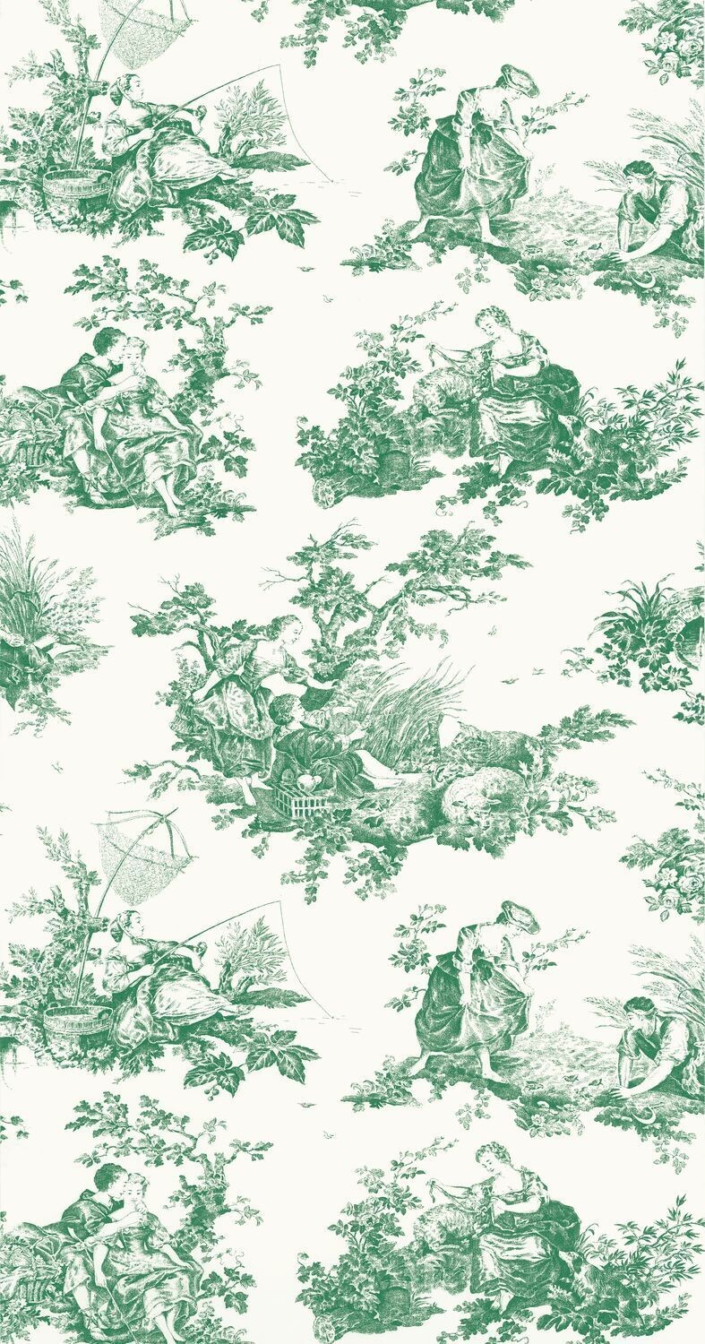 Toile de Jouy, Farbe: Grün