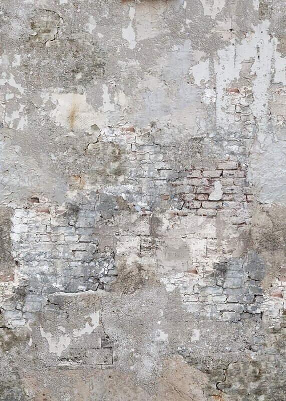 Verputze Steinwand Grau