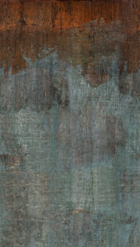 Grüngraue Stahlwand