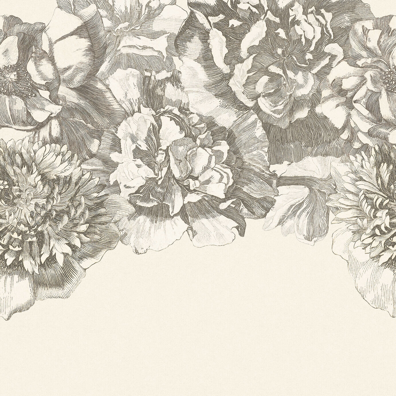 Flower Fall Black &amp; White
