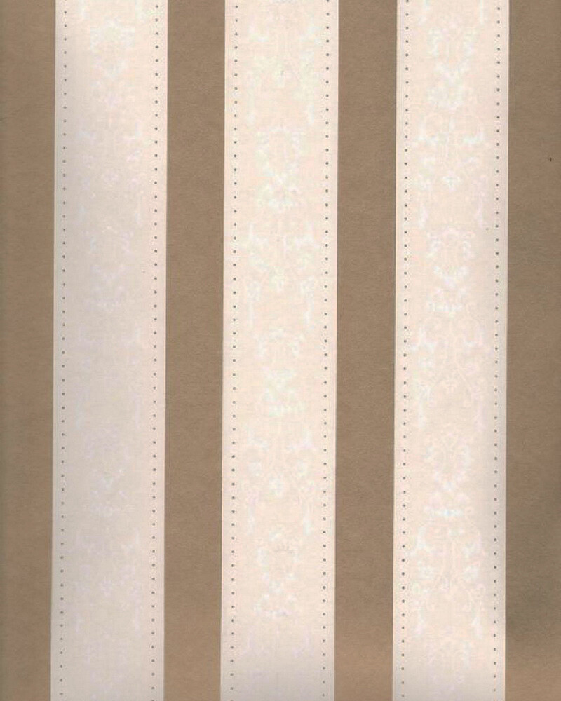 Sandudd Barockstreifen Tapete Medaillon Stripes Gold Beige