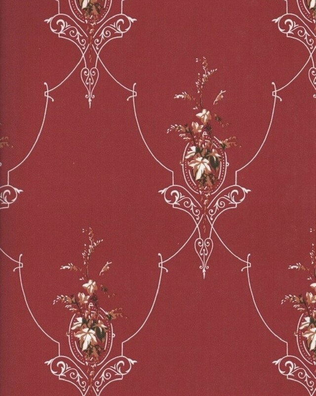 Sandudd Medaillon mattem Rot mit filigranen