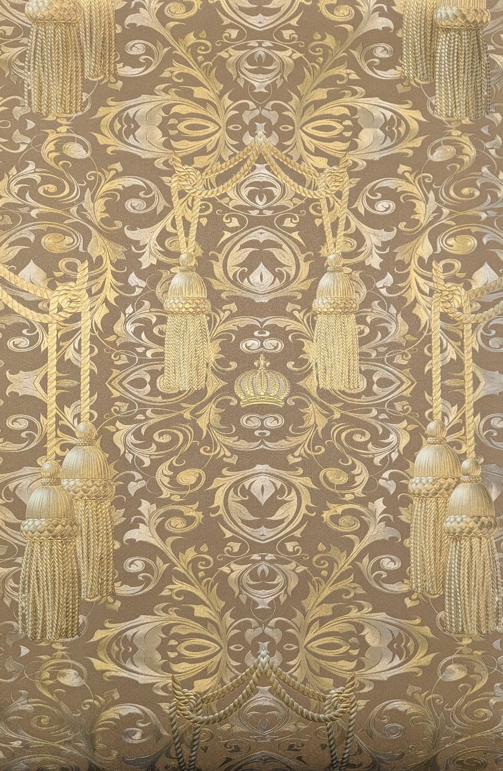 Harald Glööckler Barock Tapete Braungold Glanz (Art. 52549)