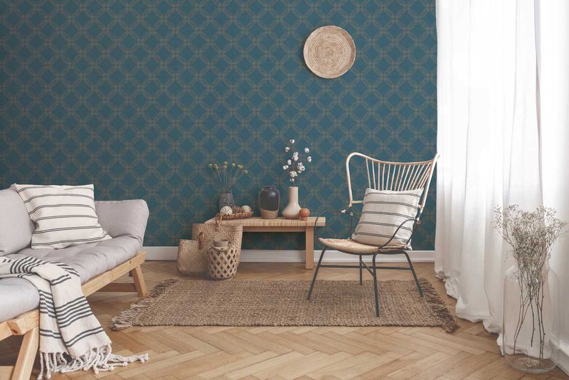 A.S. Création Pop Style Tapete Petrol Gold (374773)