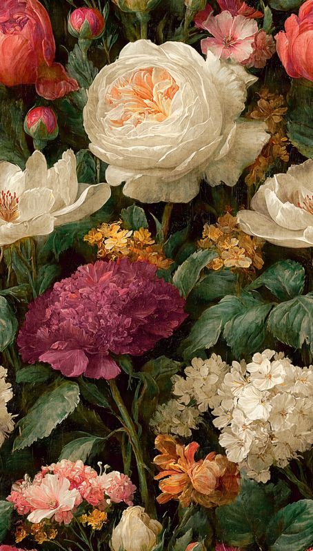 Rosen und Pfingstrosen im klassischen Vintage-Stil