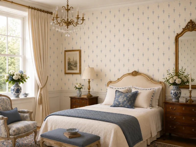 Sandudd Vliestapete „Classic Medaillon“ in mattem Hellblau