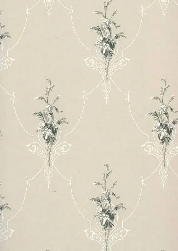 Sandudd Vliestapete „Classic Medaillon in mattem Beige-Grün