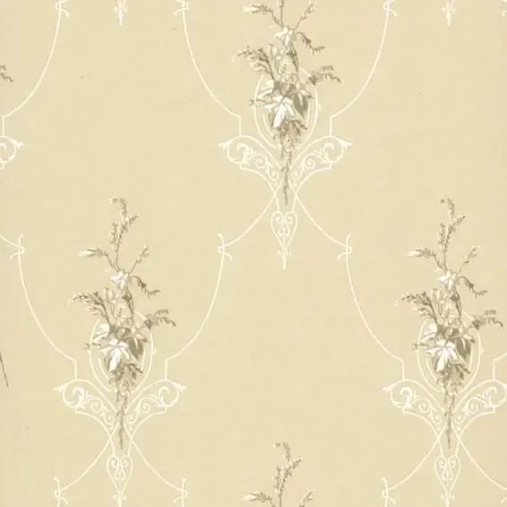 Sandudd Vliestapete „Classic Medaillon“ in mattem Beige-Ocker