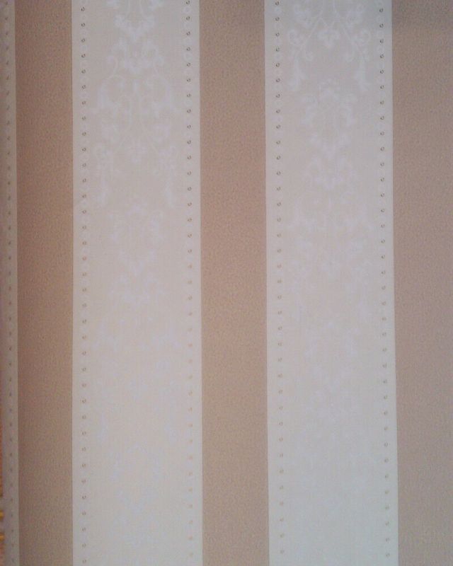 Sandudd Barockstreifen Tapete Medaillon Stripes Beige